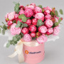 9 розовых пионовидных роз — вид 3